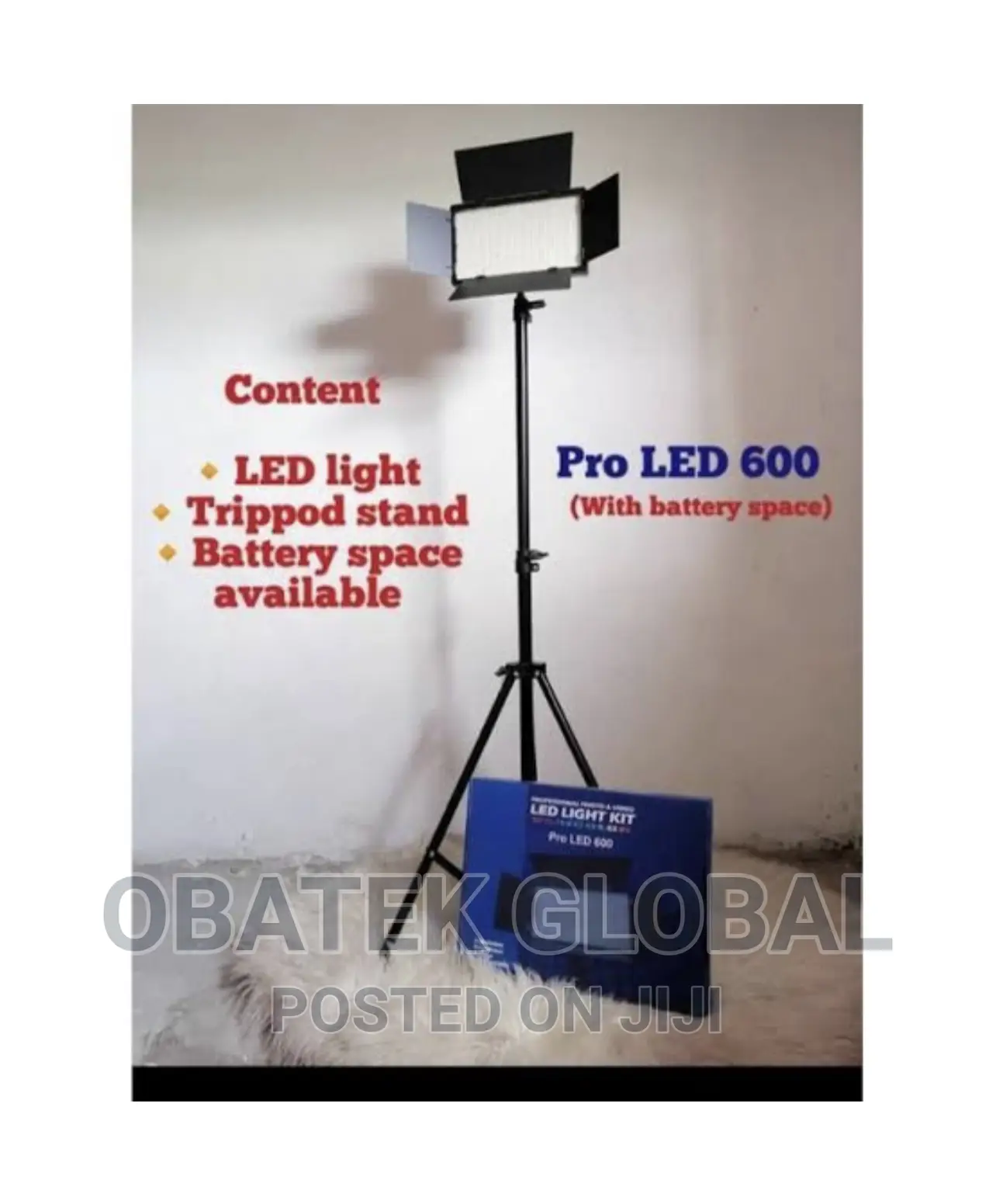 Led Power Pro LED 600 + Battery +Tripod + Charger