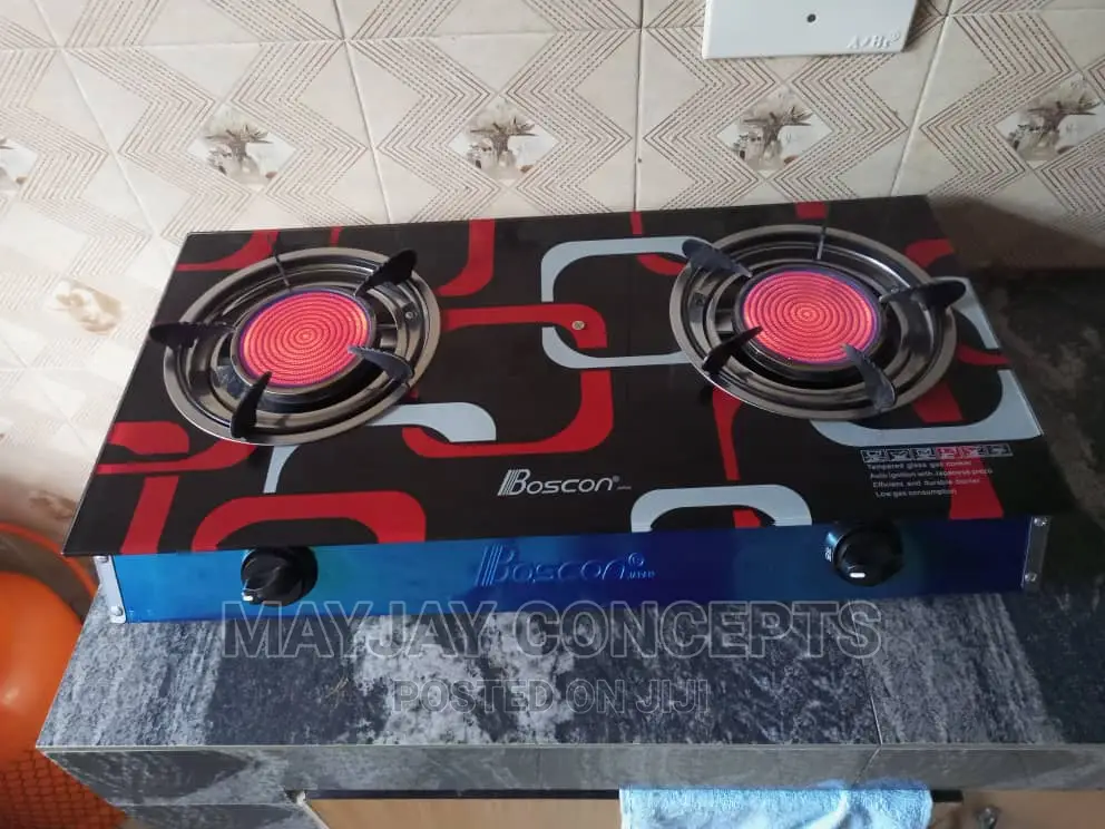 BOSCON Infrared Glass Table Top Gas Cooker-No Flame,No Smoke