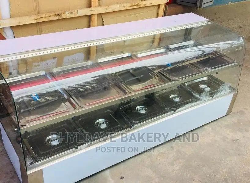 10 Plates Curved Up and Down Glass Food Warmer
