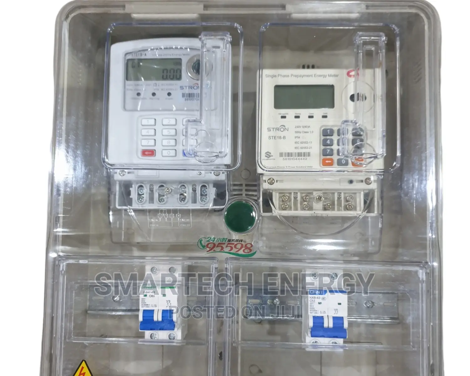 2 in 1 Outdoor Transparent Single Phase Prepaid Meter Box