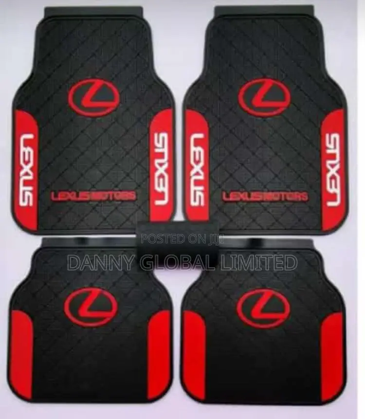 Complete Set of Lexus Foot Mat (Red With Black)