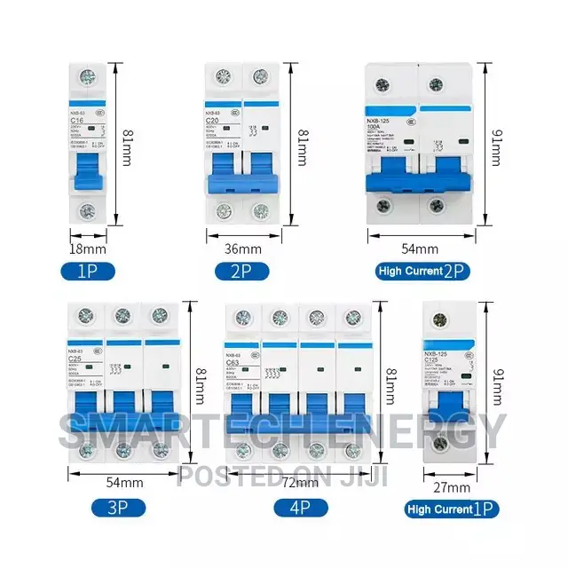 Dz47-125a Ac C100 Miniature Circuit Breaker 10ka 4p