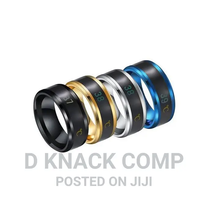 Fashion Smart Body Temperature Ring Gold