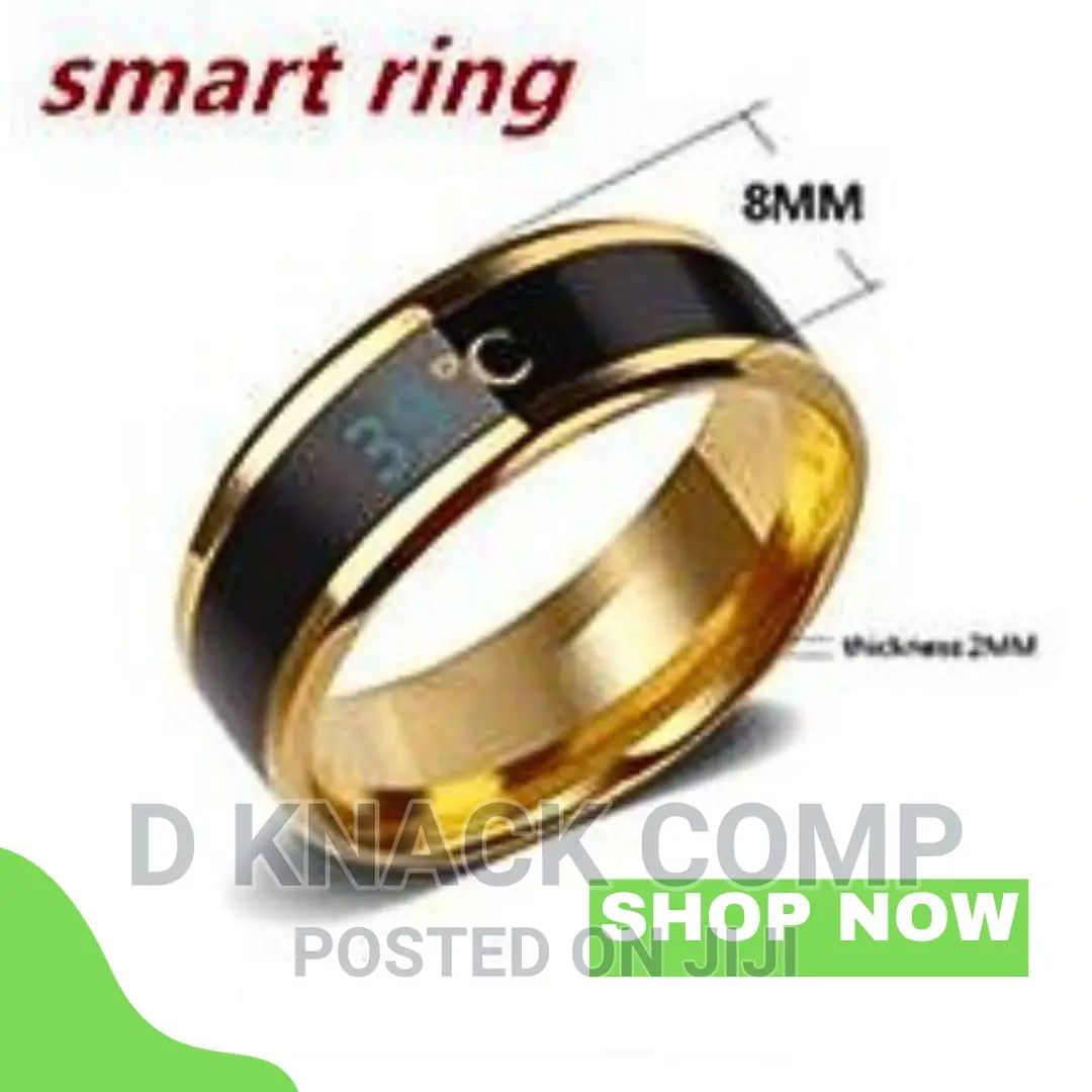 Fashion Smart Body Temperature Ring Gold