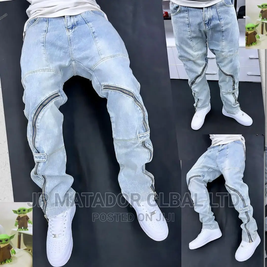 Denim Quality Baggy Straight Stock Jeans
