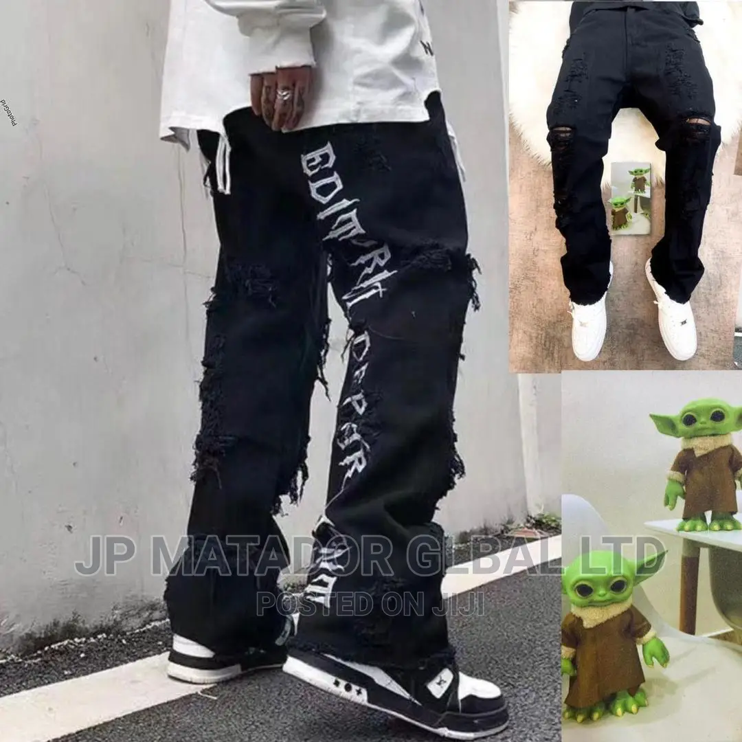 Denim Quality Baggy Straight Stock Jeans