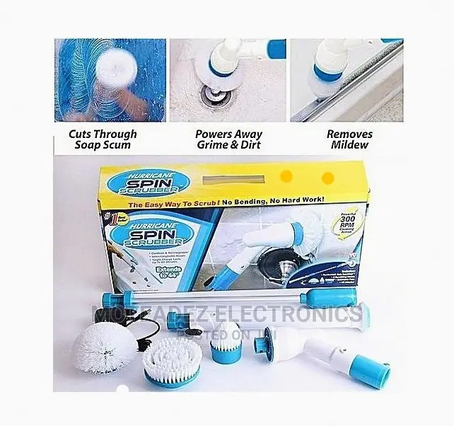 Rechargeable 7 in 1 Hurricane Heavy Duty Spin Scrubber