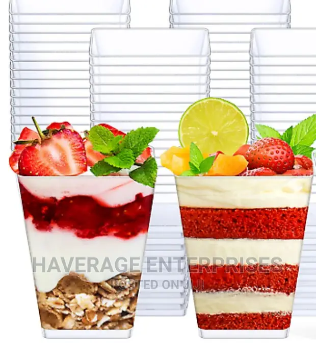 Plastic Dessert Cups for Tasting Party Appetizer 200pcs