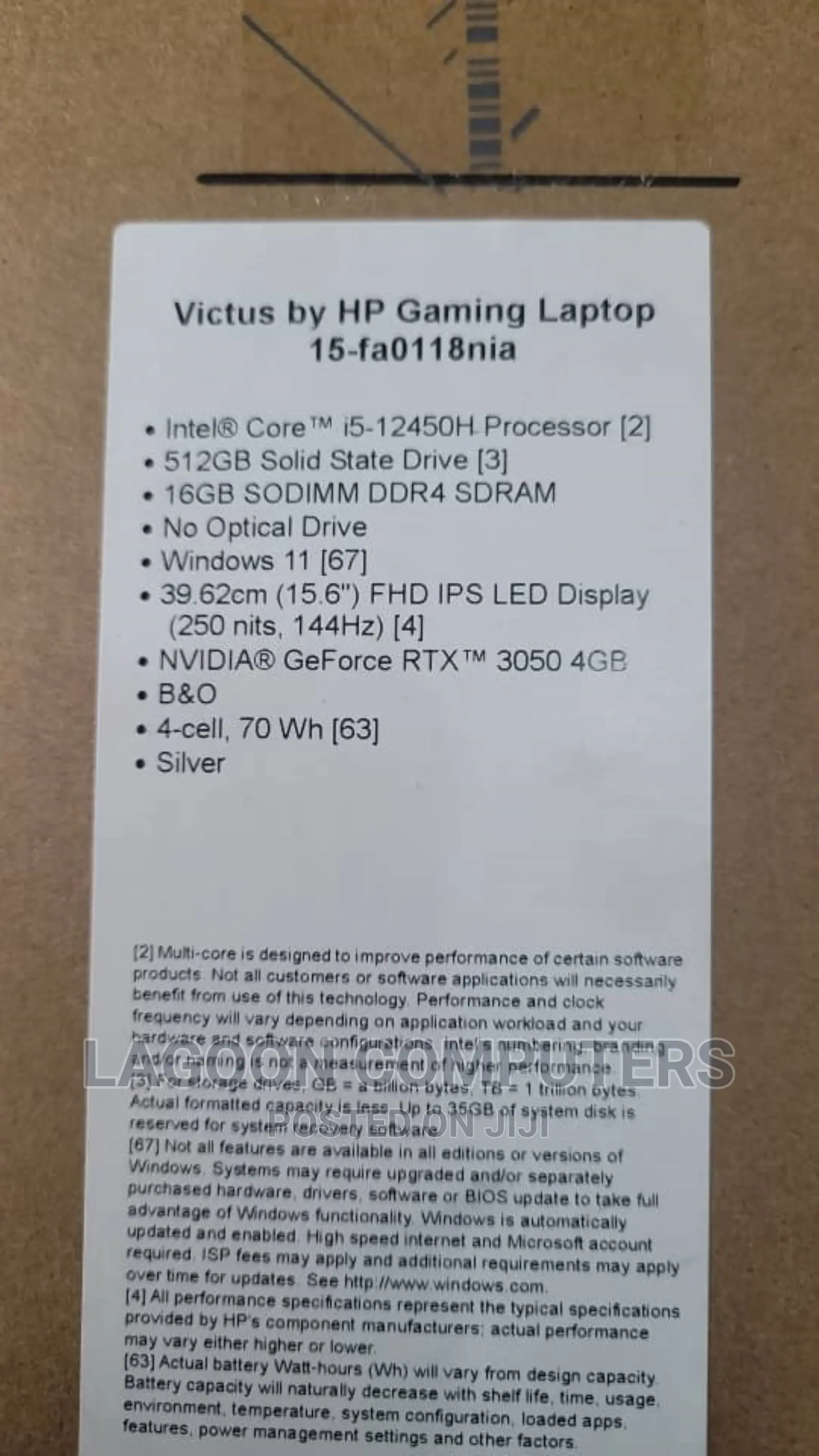 New Laptop HP Victus 16 16GB Intel Core I5 SSD 512GB