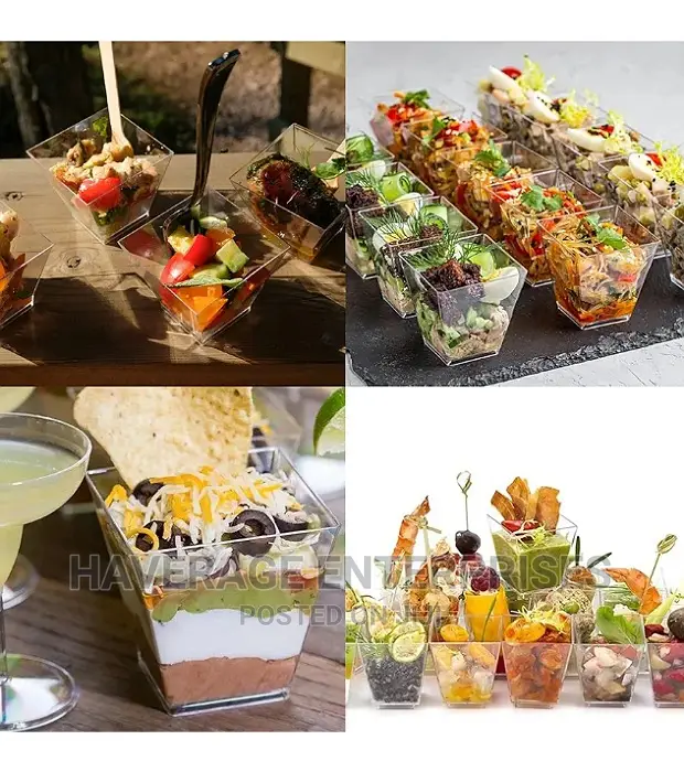 Plastic Dessert Cups for Tasting Party Appetizer 200pcs