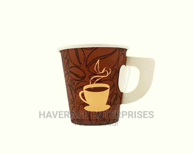 500 7oz Disposable Hot/Cold Paper Cup With Butterfly Handle