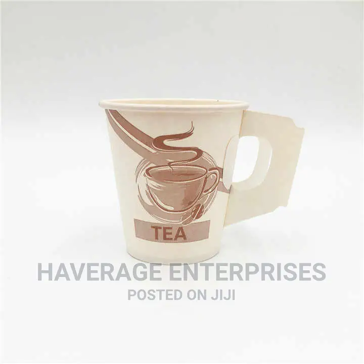 500 7oz Disposable Hot/Cold Paper Cup With Butterfly Handle