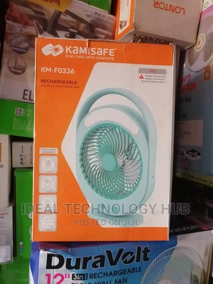 Kamisafe Rechargeable Led Multifunctional Fan Km F0336