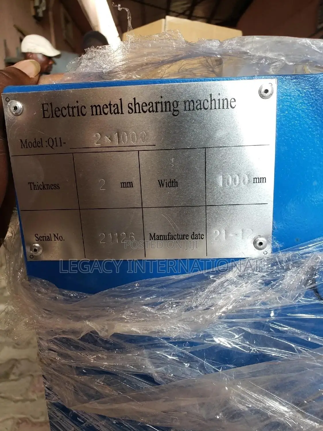 Electric Metal Shearing Machine 2mmx1000mm