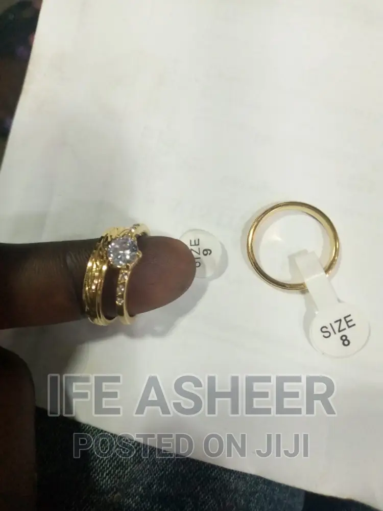 France Gold Couples Set of Wedding Ring - Gold
