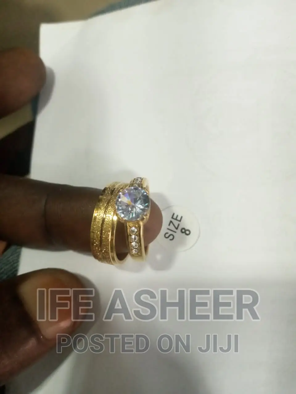 France Gold Couples Set of Wedding Ring 003 - Gold