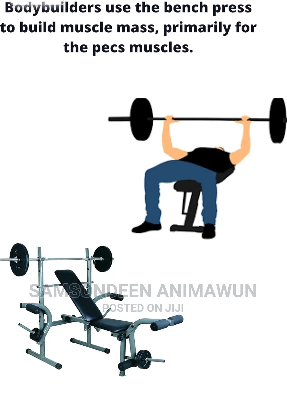 Heavy Duty Multi Function Weight Bench (Free Gym Ball)