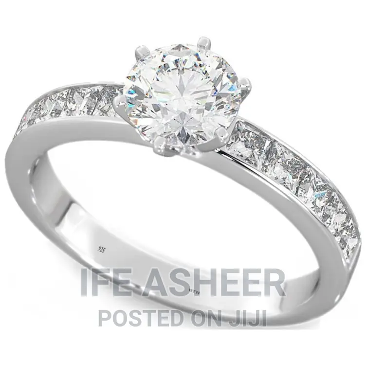 U.S Sterling Silver Proposal/Engagement Ring 0110 - Silver