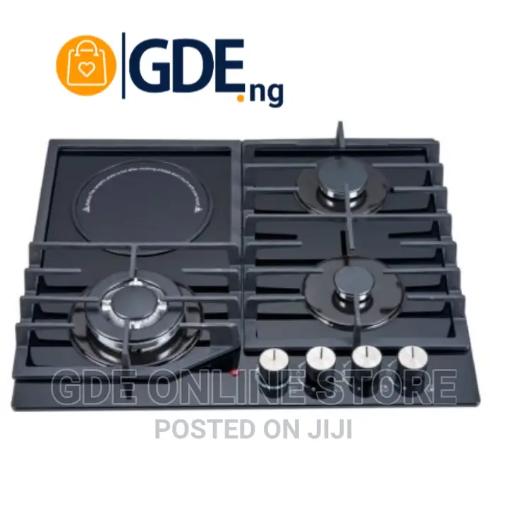 Polystar 3 Burner+1 Hot Plate Glass Table Gas Hod