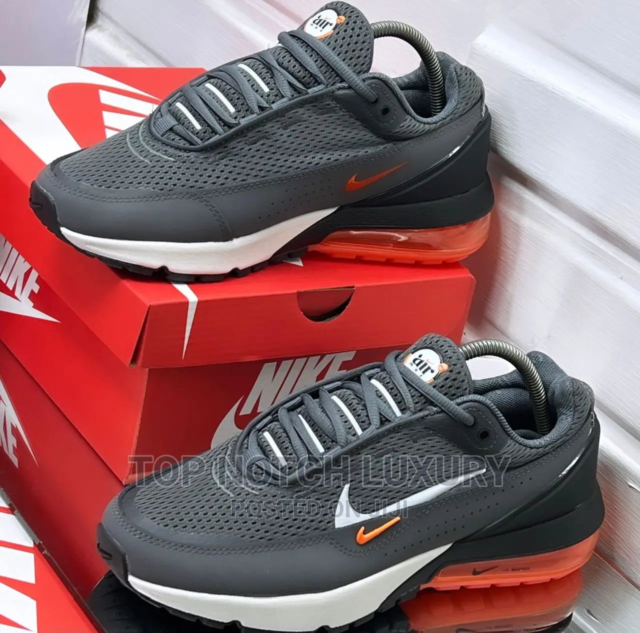 Original Nike Air Max 90 Grey/Orange Men Women