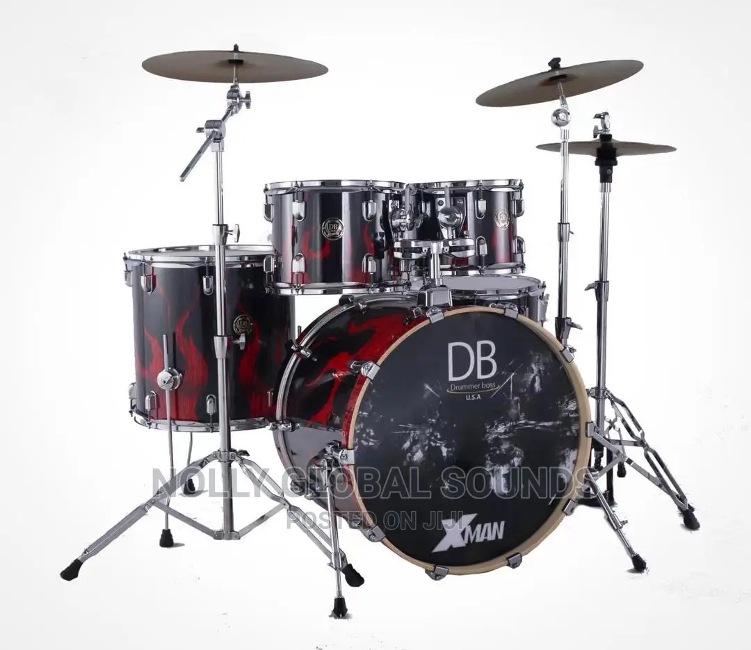 Db. Drummer Boss Professional X-Man Series Drum Set of 5pcs.