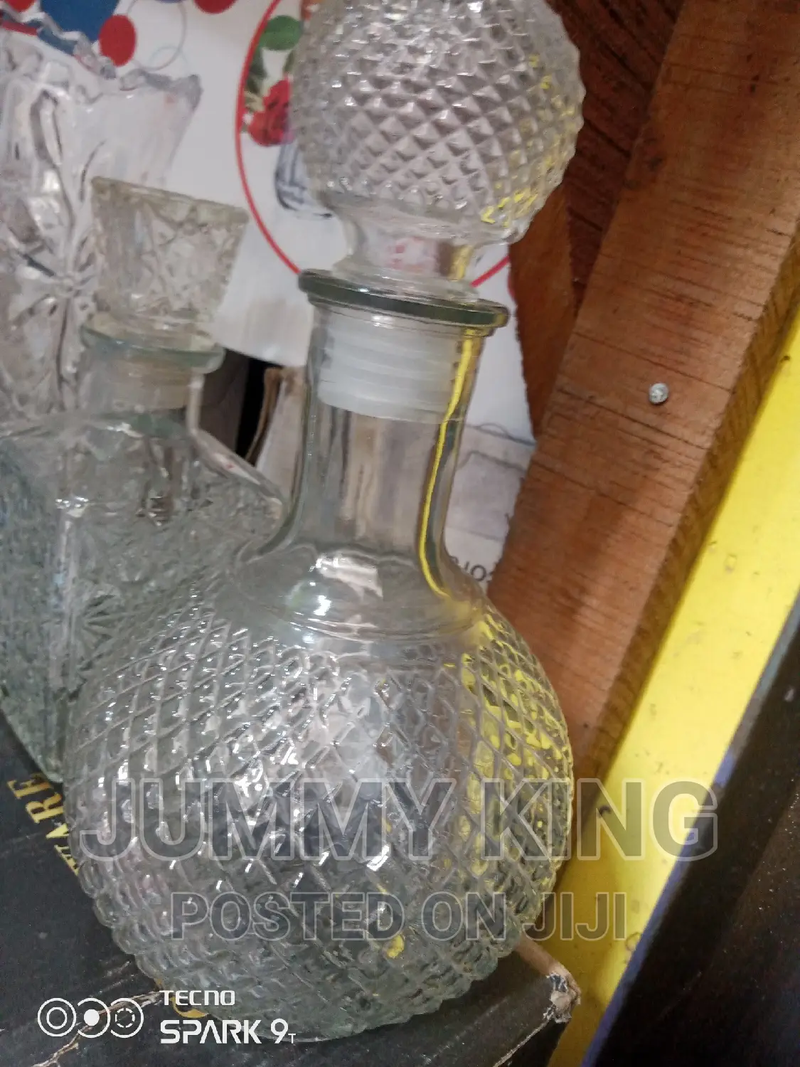 Vintage Liquor Whiskey Wine Crystal Bottle Decanter