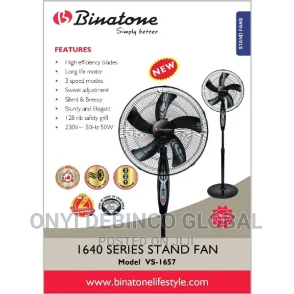 Binatone Standing Fan vs-1657 - 30W