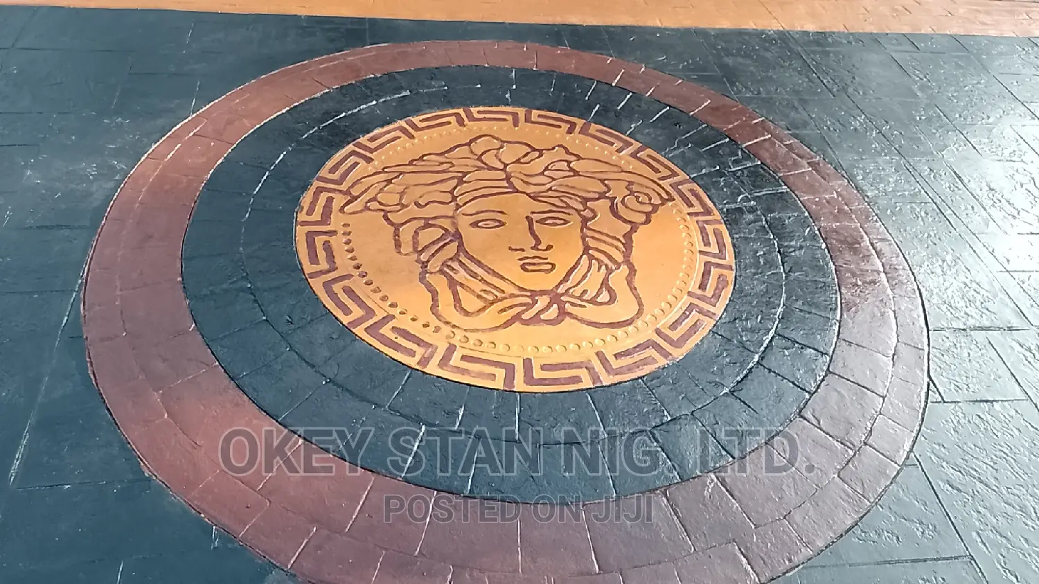 Stamped Decorative Concrete Floor.