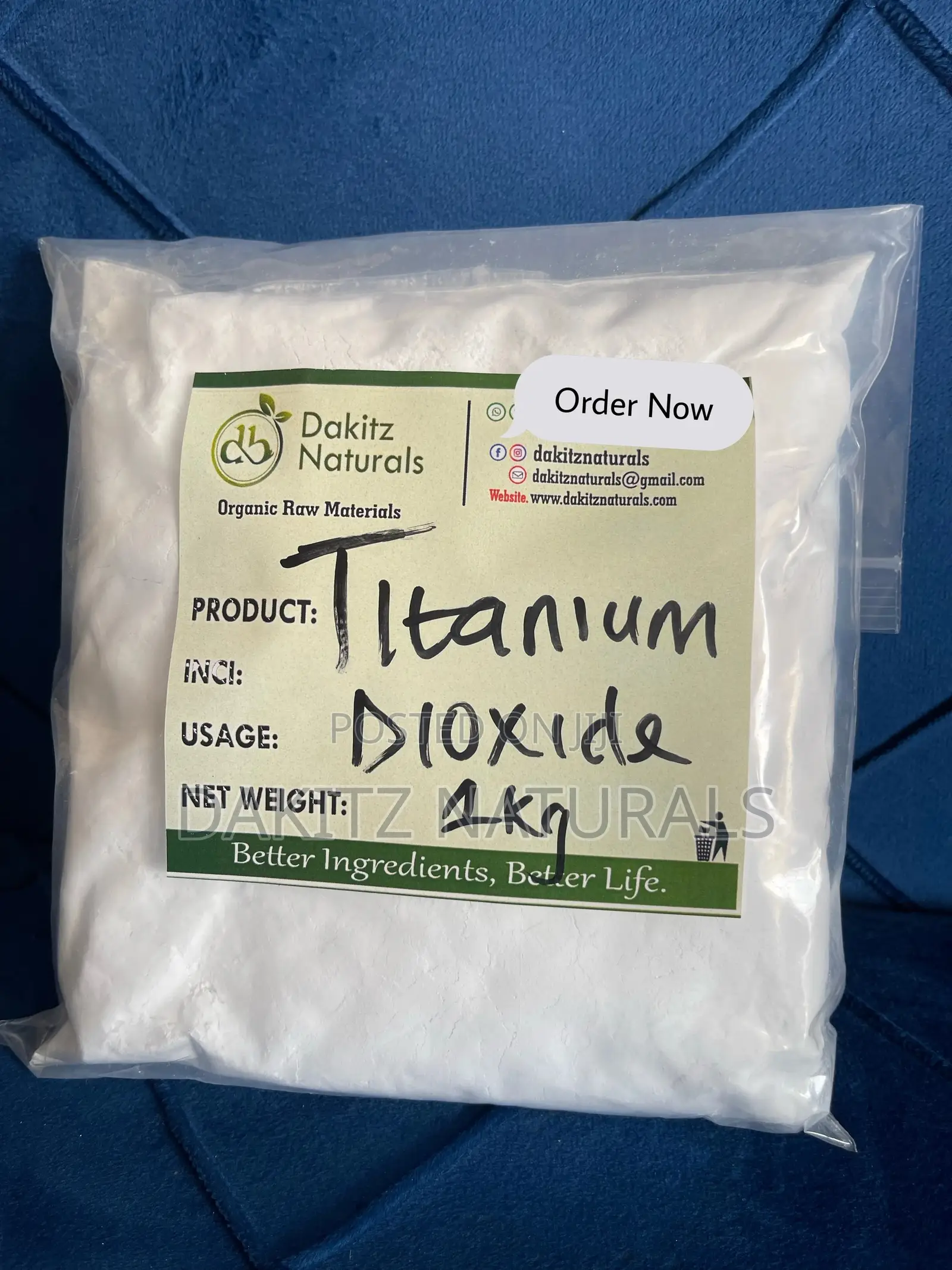 Titanium Dioxide (Tio2) Powder 500g Cosmetic Grade