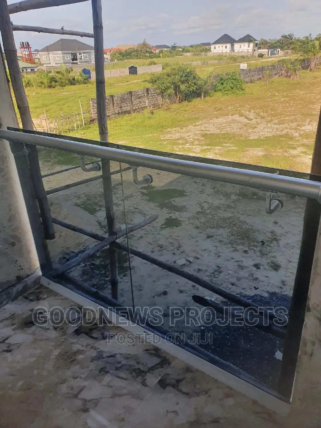 Balcony Glass Handrail With 10mm Glass