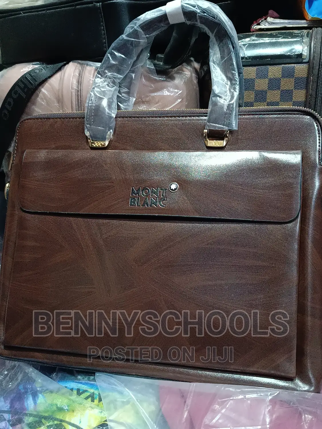 Deep Mont Blanc Leather Office, Laptop and Business Bag
