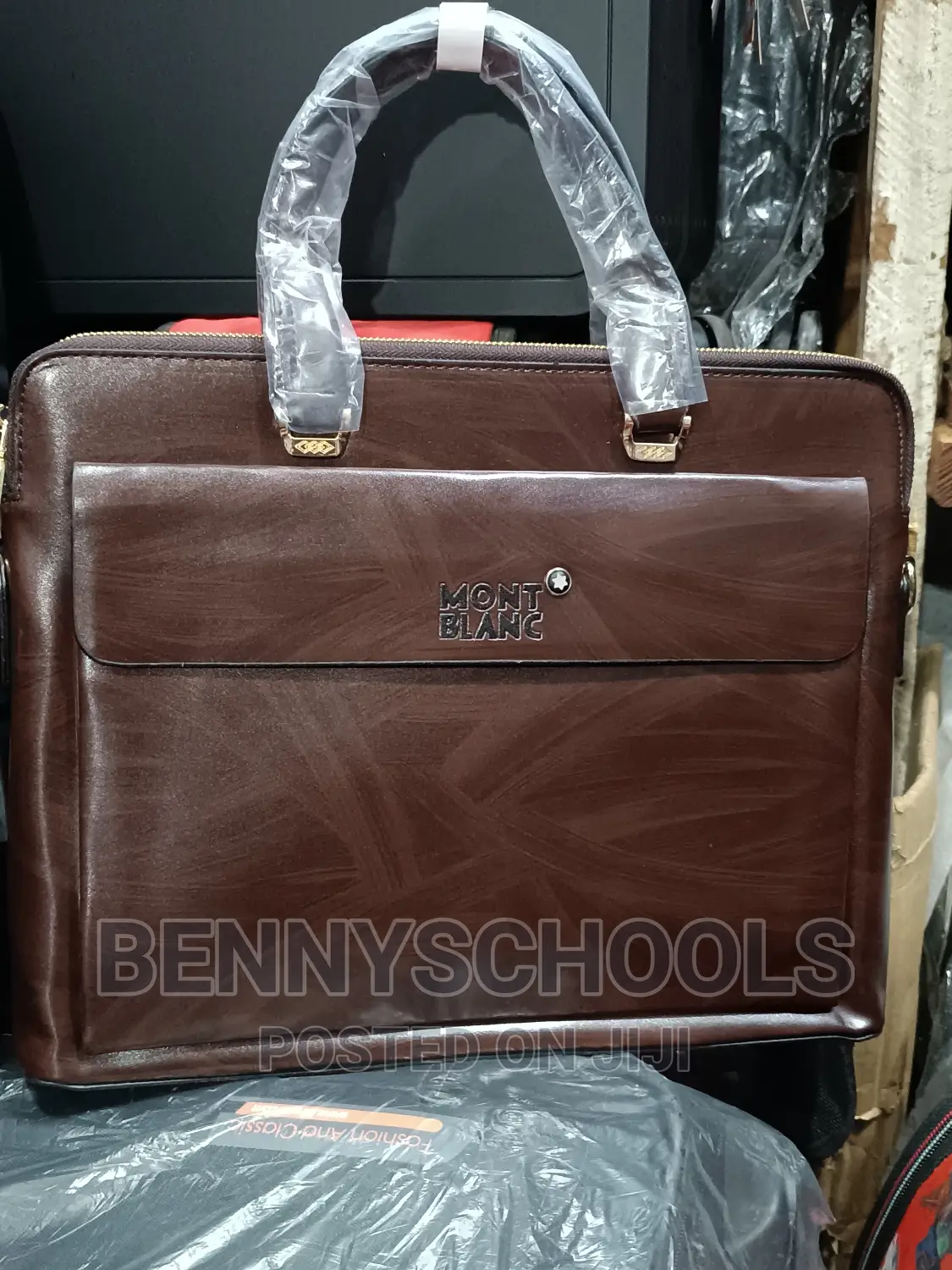 Deep Mont Blanc Leather Office, Laptop and Business Bag