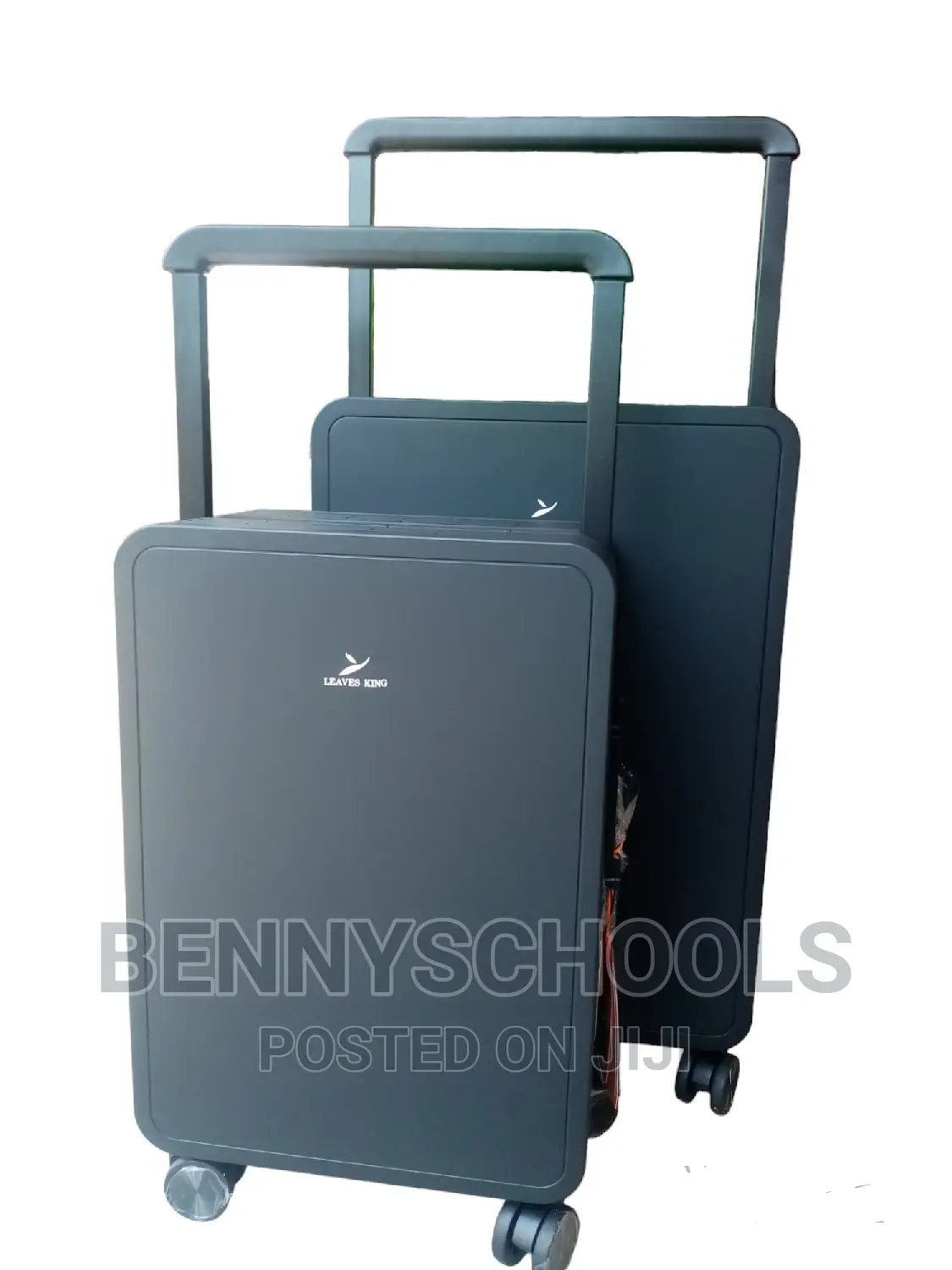 Set of 2 Black Leaves King Executive Celebrity Luggage Boxes