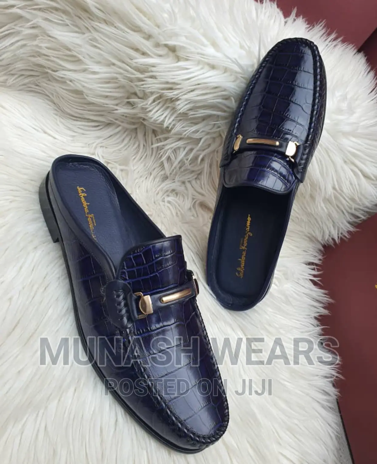 Italian Leather Salvatore Feragamo Half Shoe