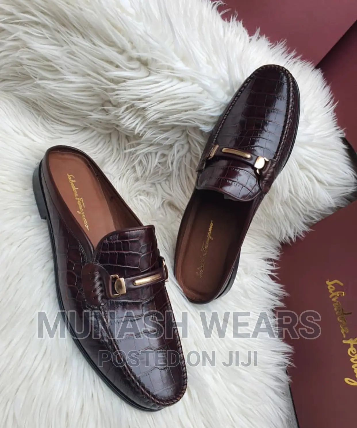 Italian Leather Salvatore Feragamo Half Shoe