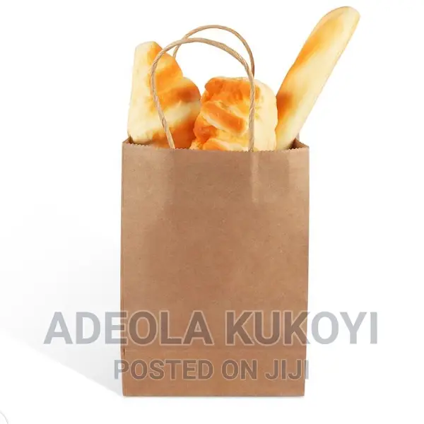 50 Pieces Of Kraft Paper Bag With Handle
