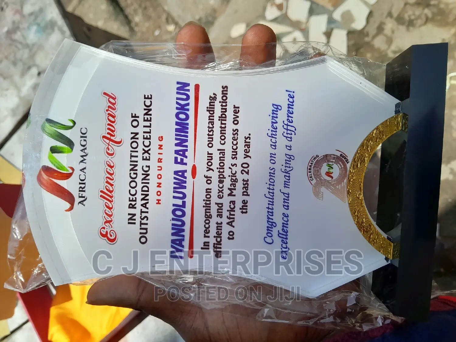 Acrylic Award Plaque Y433