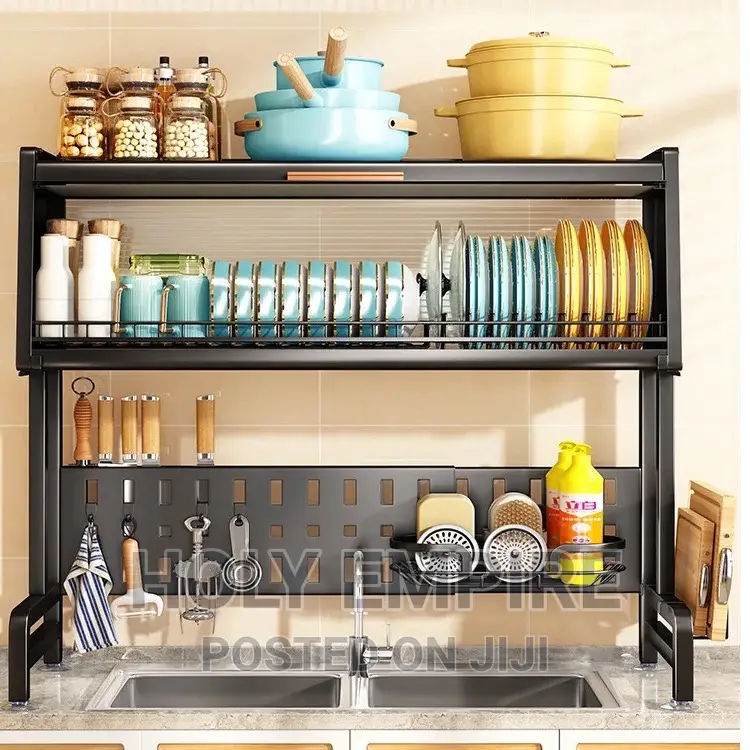 New Multifunctional Expandable Over Sink Plate Rack