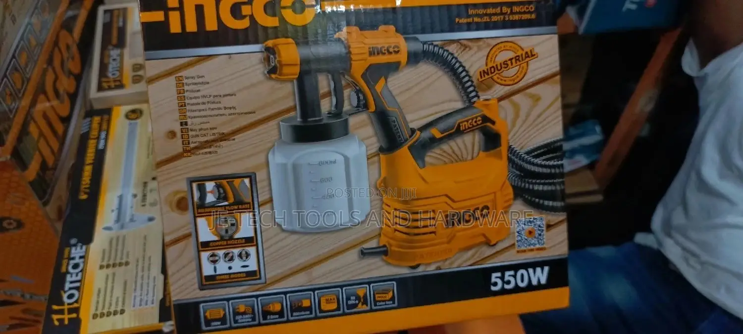Ingco Hvlp Electric Spray Gun 550w 800ml Container Spg5008-2
