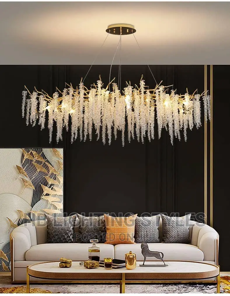 Contemporary American Crystal Chandelier Light