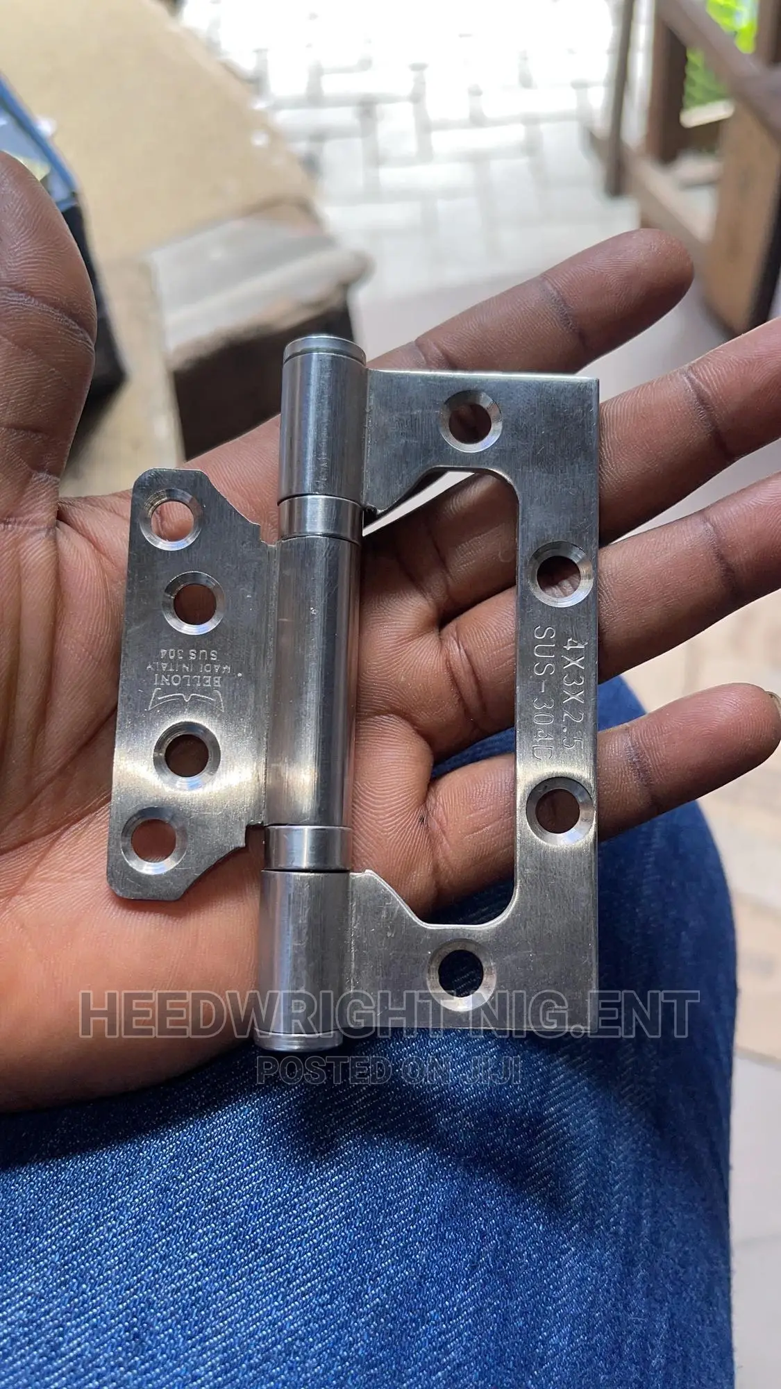“4” Stainless Steel Belloni Flush Hinges