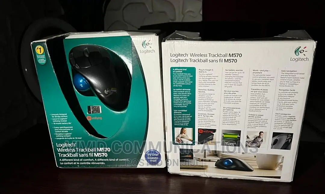 Logitech M570 Wireless Trackball Mouse.