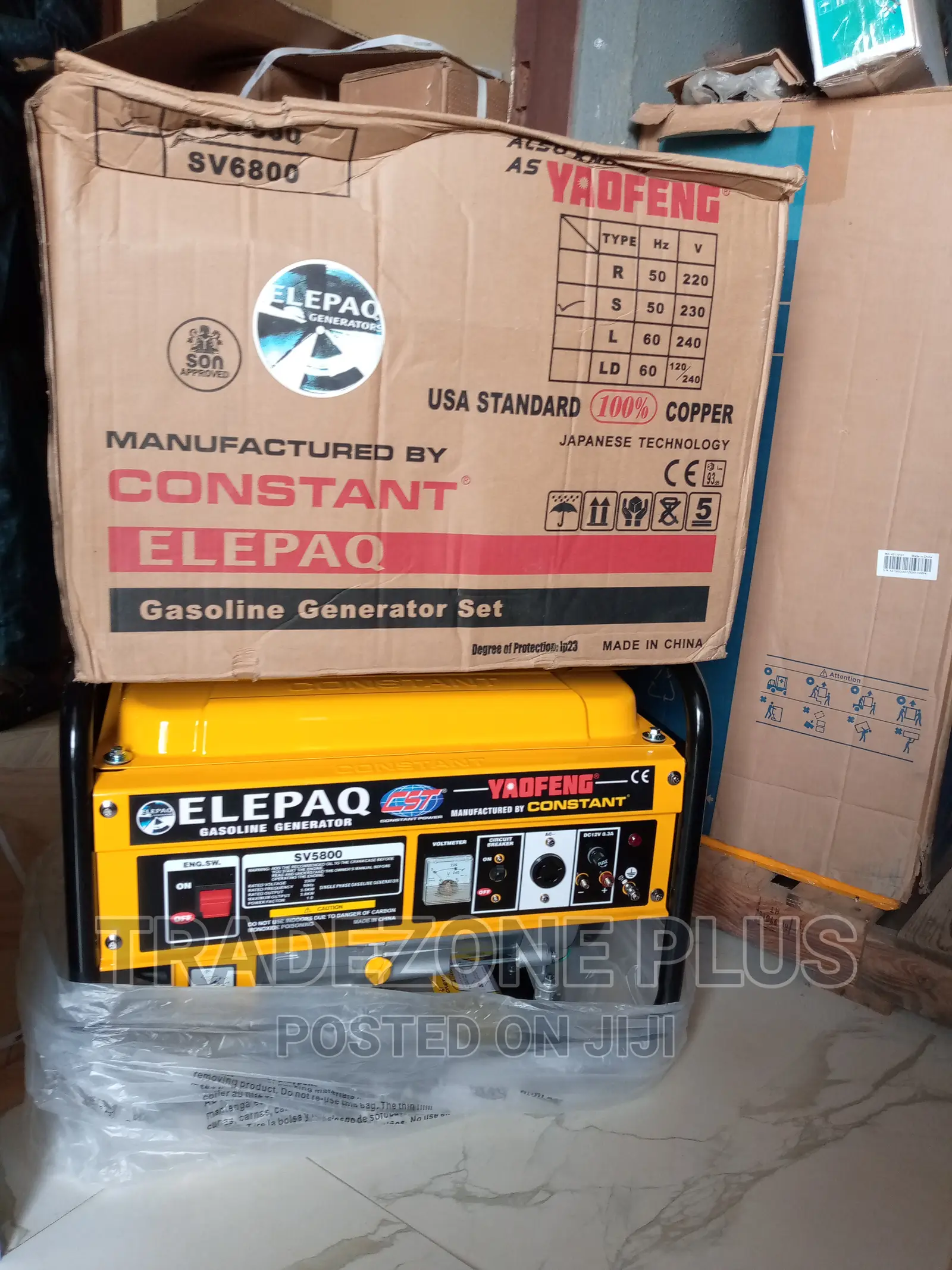 Good Quality Elepaq Constant Manual Generator-Sv5800