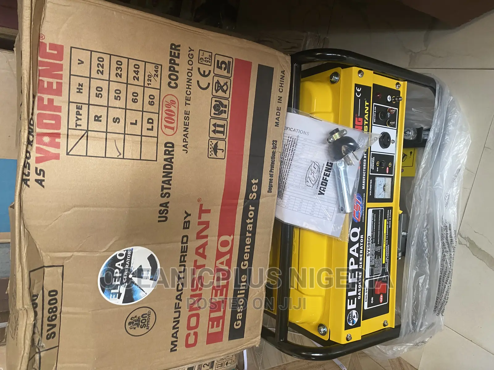 Durable Elepaq Constant 3.5kva Manual Generator (Sv5800
