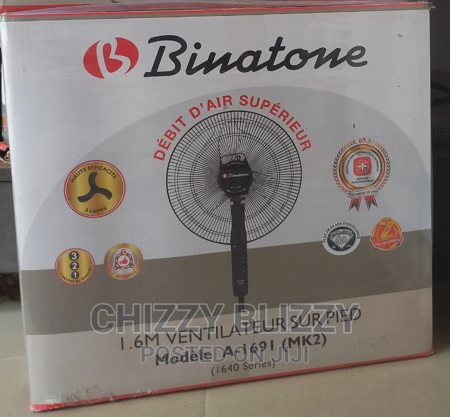 Binatone 16 Inches Standing Fan (A1691) 2 Years Warranty