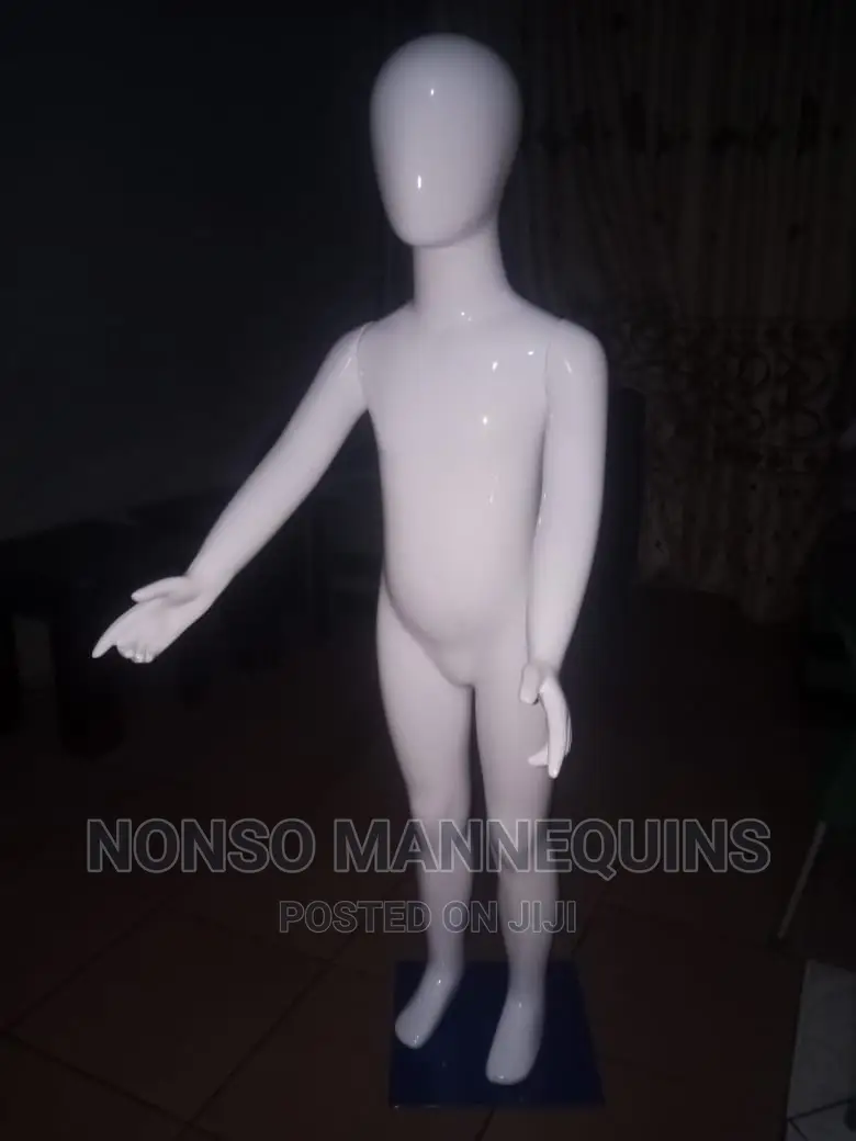 Age 4 To 7 Unisex Glossy White Kids Mannequin