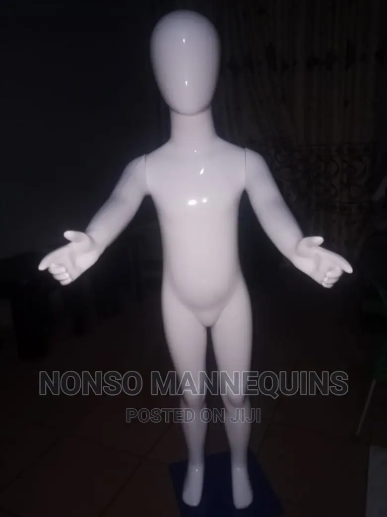 Age 4 To 7 Unisex Glossy White Kids Mannequin