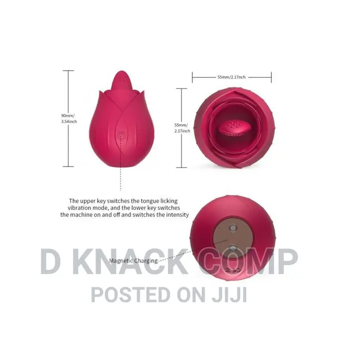 Rose Tongue Lick Clitoris Vibrators G-Spot Silicone Massager