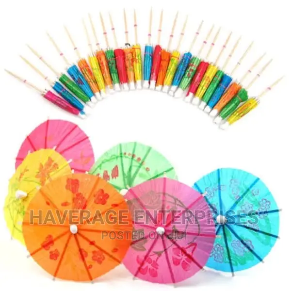 Cocktail Drinks Parasol Umbrella- 1,440 Pces 10packs