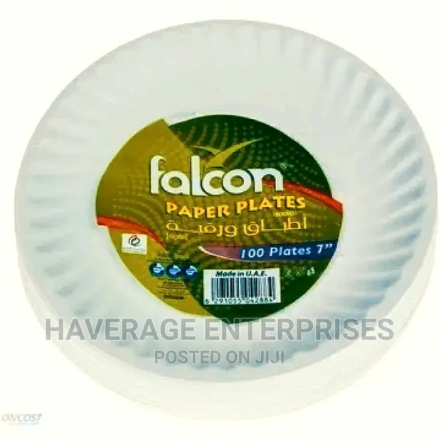 Disposable Paper Plate - 7" - 1,000 Pieces - White
